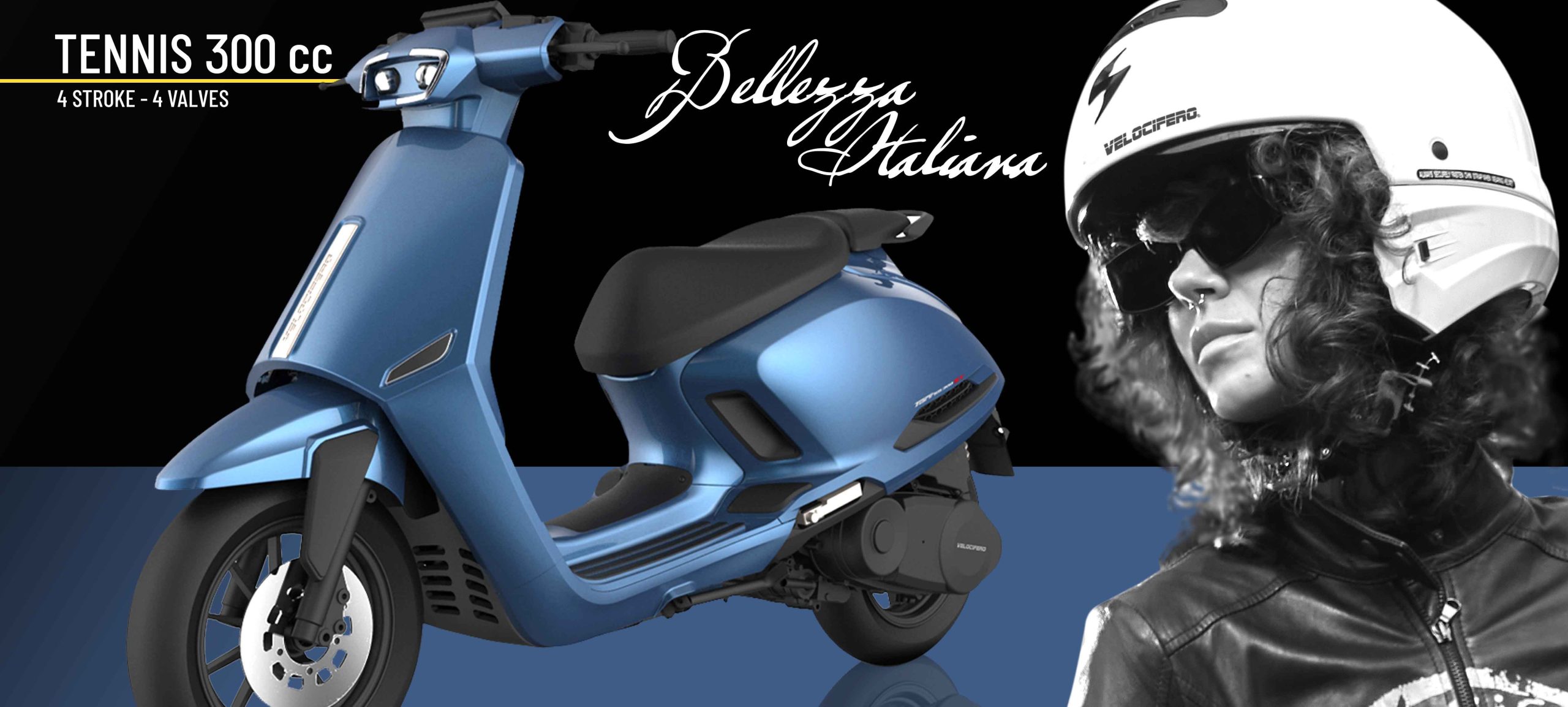 tennis scooter 125 velocifero benzina tartarini design